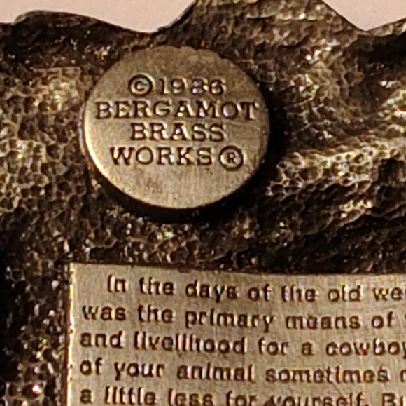 Bergomot Silver/Brass Western Cowboy/ Horse belt buckle. - Picture 7 of 11